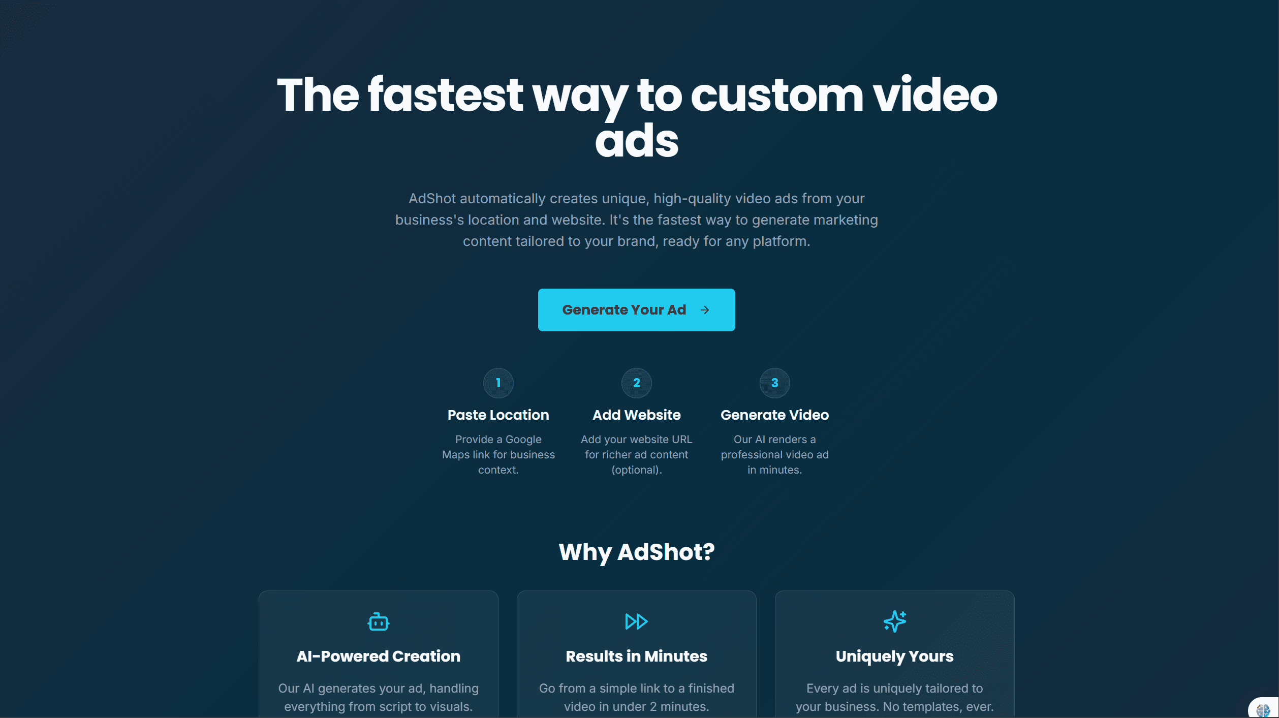 AI Video Ad Generation Platform